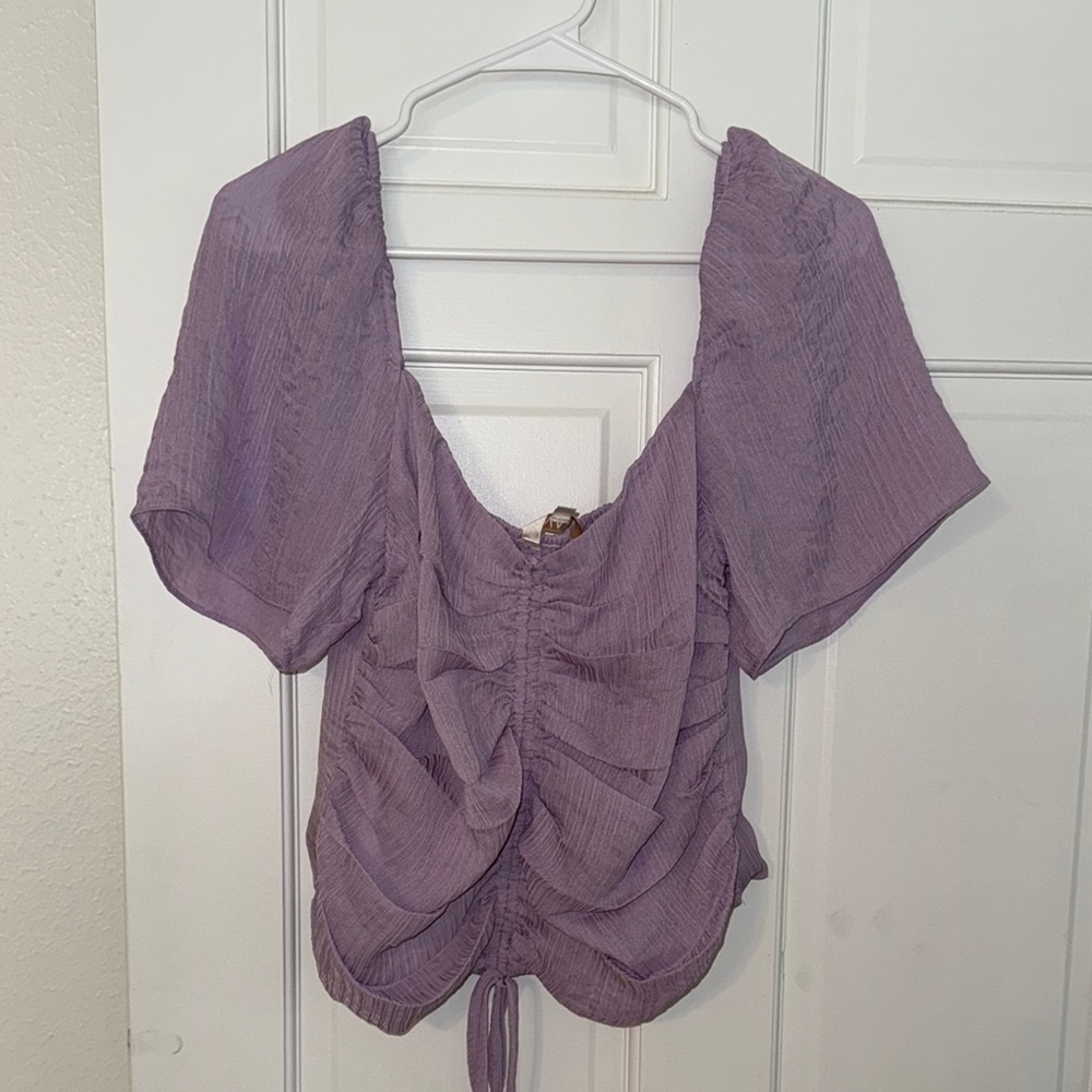 Lavender Ruched Women's Top